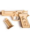 Puzzle 3D din lemn pistol M1 si poligon de tragere,UD-00010