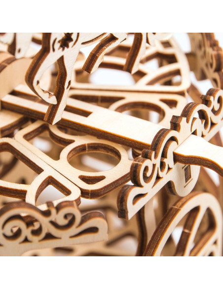 Puzzle 3D mecanic din lemn carusel,UD-00011