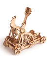 Puzzle 3D mecanic din lemn catapulta,UD-00009