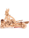 Puzzle 3D mecanic din lemn catapulta,UD-00009
