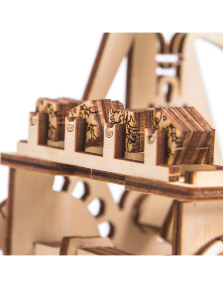 Puzzle 3D mecanic din lemn catapulta,UD-00009