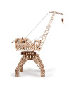Puzzle 3D mecanic din lemn macara cu container,UD-00005