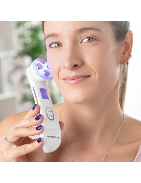 Aparat de masaj facial cu radiofrecventa, fototerapie si