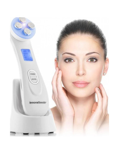 Aparat de masaj facial cu radiofrecventa, fototerapie si