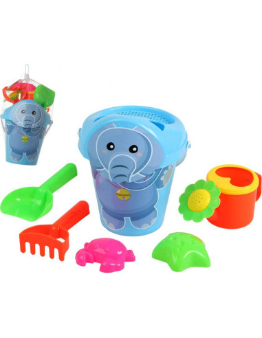 Set de jucarii de plaja elefant vesel 7 piese,BG-S1124892