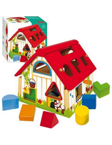 Joc educativ de constructie ferma Diset 12 piese,BG-S2403479