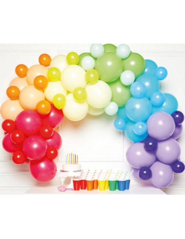 Ghirlanda set 78 baloane curcubeu,HB-9907432