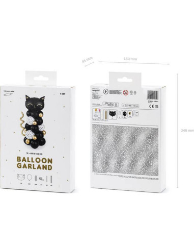 Set 34 baloane pisicuta neagra 83x140cm,HB-GBN11