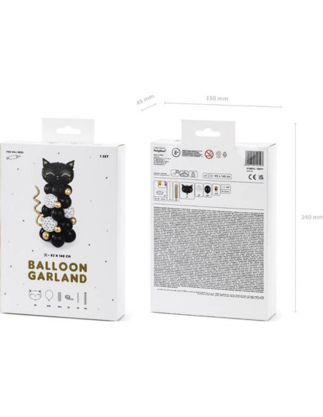 Set 34 baloane pisicuta neagra 83x140cm,HB-GBN11
