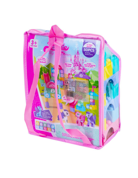 Cuburi constructii + figurina unicorn, 50 piese,ROB-JX6663