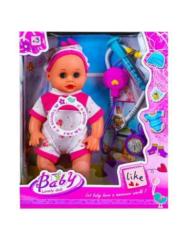 Bebelus muzical care face pipi + accesorii doctor,ROB-FX138-3