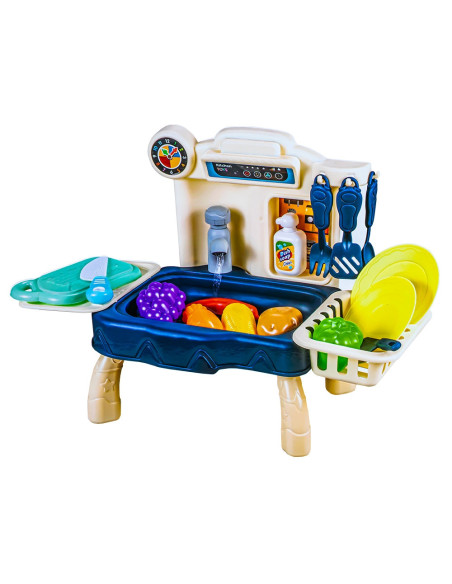 Play set bucatarie, cu baterii, 36 piese, 40.5x21.5x28