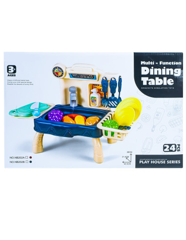 Play set bucatarie, cu baterii, 36 piese, 40.5x21.5x28