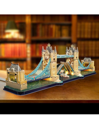 Cubic Fun - Puzzle 3D Led Tower Bridge 222 Piese,CUL531h