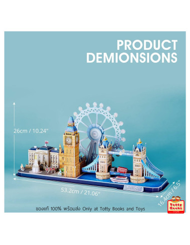 Cubic Fun - Puzzle 3D Led Londra 186 Piese,CUL532h