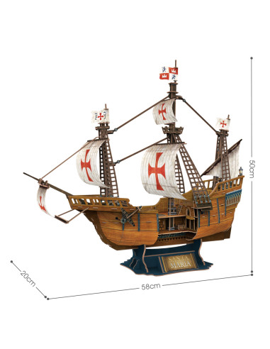 Cubic Fun - Puzzle 3D Nava Santa Maria 204 Piese,CUT4038h