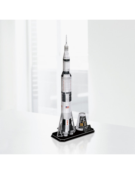Cubic Fun - Puzzle 3D Nasa - Apollo Saturn V 136 Piese,CUDS1059h
