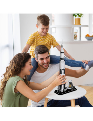Cubic Fun - Puzzle 3D Nasa - Apollo Saturn V 136 Piese,CUDS1059h
