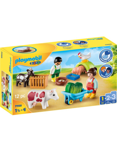 Playmobil - 1.2.3 Distractie La Ferma,71158