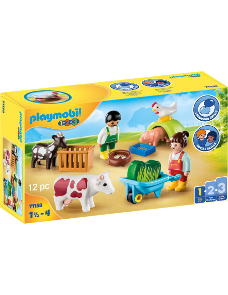 Playmobil - 1.2.3 Distractie La Ferma,71158