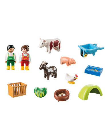 Playmobil - 1.2.3 Distractie La Ferma,71158