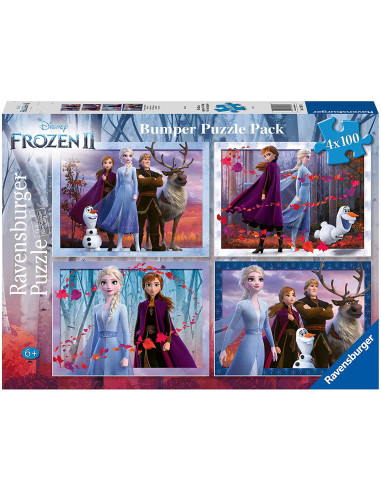 Puzzle Frozen II, 4X100 Piese,RVSPC12885