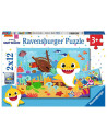 Puzzle Baby Shark, 2X12 Piese,RVSPC05123