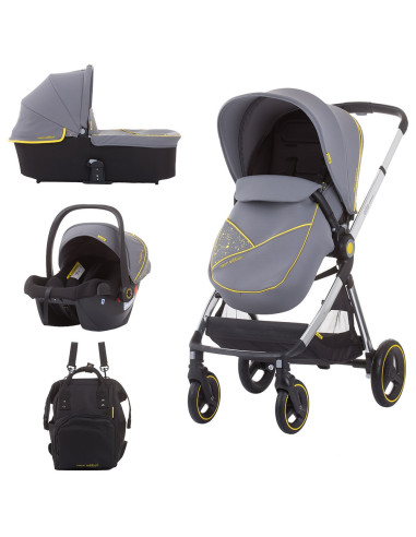 Carucior Chipolino Elite 3 in 1 platinum,KKET02202PL