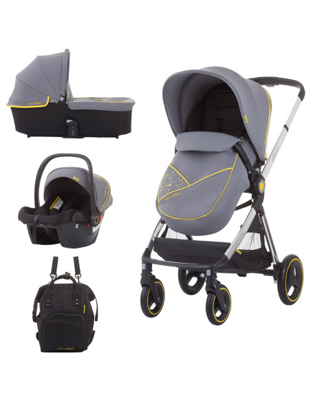 Carucior Chipolino Elite 3 in 1 platinum,KKET02202PL