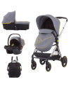 Carucior Chipolino Elite 3 in 1 platinum,KKET02202PL