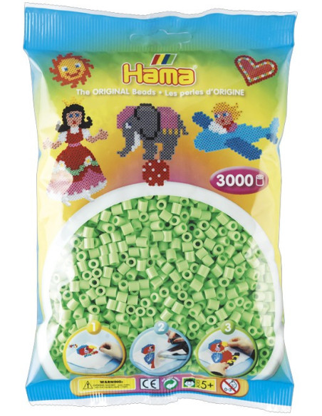 Margele de calcat HAMA MIDI Verde Pastel,Ha201-47