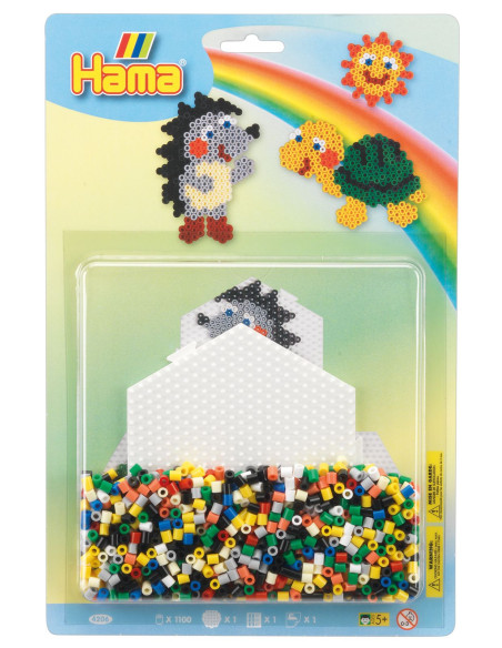 Arici - set de 1100 margele de calcat Hama midi si 1 planseta