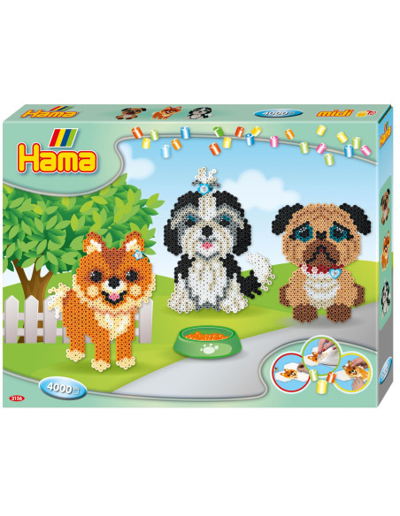 Catelusi, margele de calcat Hama midi, 4000 margele si 3