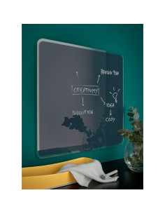 TABLA MAGNETICA STICLA 45*45 CM GRI ANTRACIT COSY 2