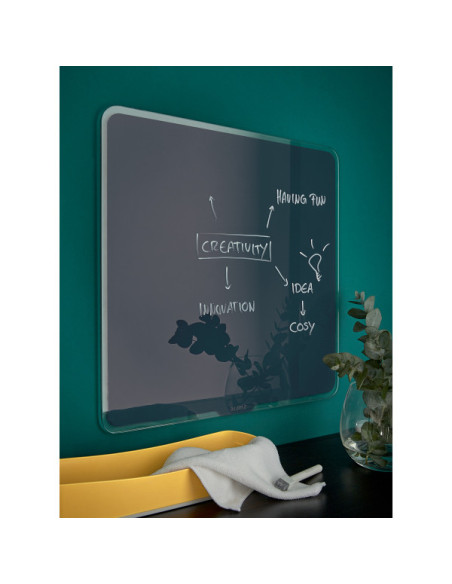 TABLA MAGNETICA STICLA 45*45 CM GRI ANTRACIT COSY