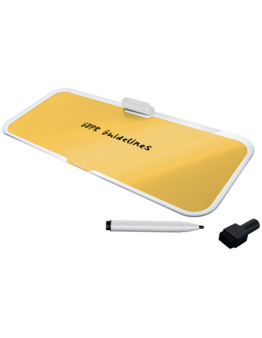 TABLA STICLA CU TREPIED PENTRU BIROU GALBEN CHIHLIMBAR COSY