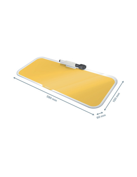 TABLA STICLA CU TREPIED PENTRU BIROU GALBEN CHIHLIMBAR COSY