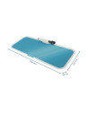 TABLA STICLA CU TREPIED PENTRU BIROU ALBASTRU CELEST COSY
