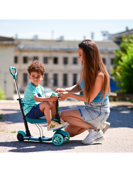 Trotineta reglabila pentru coopii, Draxter, sezut cu spatar