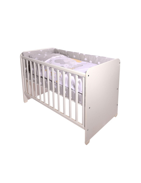 Set lenjerie pat 60/120, Smile, bumbac ranforce, Grey Elephant