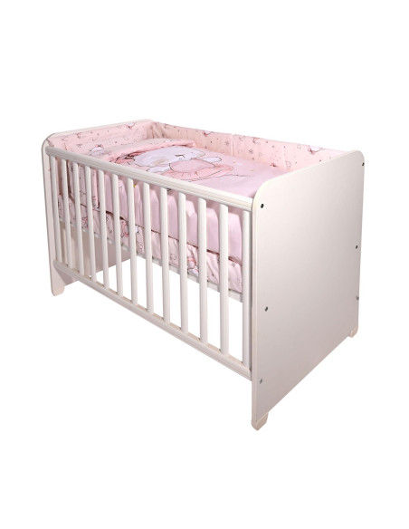 Set lenjerie pat 60/120, Smile, bumbac ranforce, Pink Ballerina