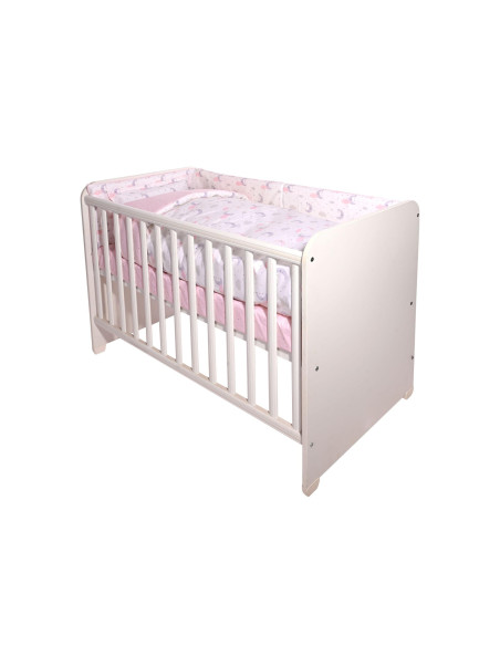 Set lenjerie pat 60/120, Smile, bumbac ranforce, Pink Moons &