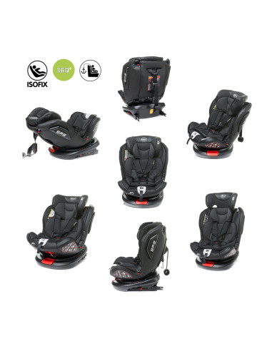 4BABY-956704,Scaun auto rotativ 4Baby ROTO-FIX 0-36 Kg Negru