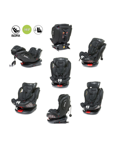 4BABY-956704,Scaun auto rotativ 4Baby ROTO-FIX 0-36 Kg Negru