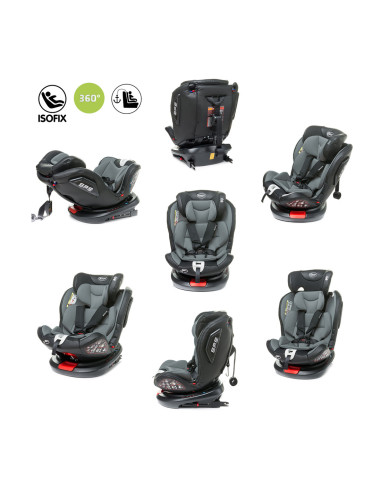 4BABY-956728,Scaun auto rotativ 4Baby ROTO-FIX 0-36 Kg Gri