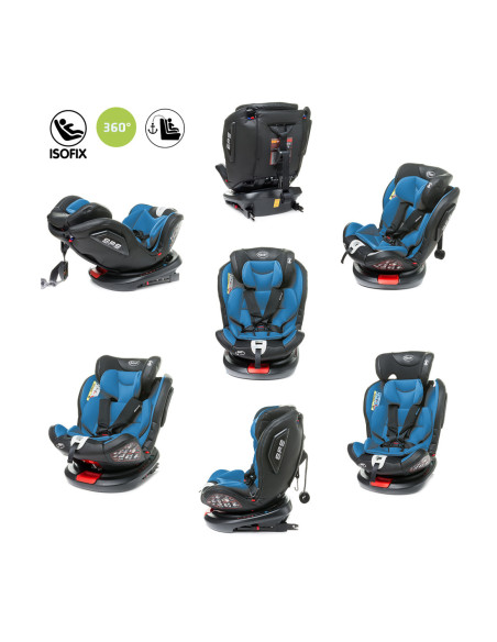 4BABY-956711,Scaun auto rotativ 4Baby ROTO-FIX 0-36 Kg Albastru