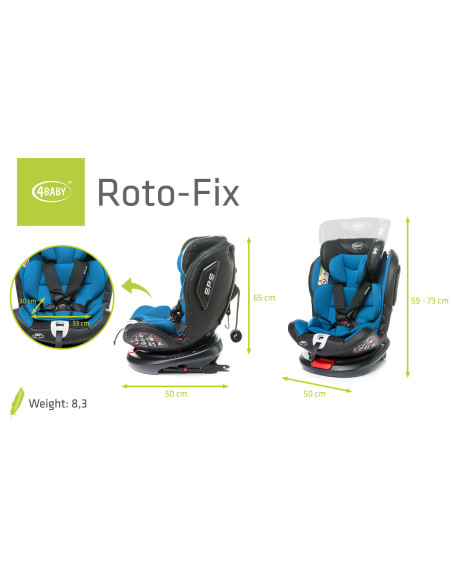 4BABY-956711,Scaun auto rotativ 4Baby ROTO-FIX 0-36 Kg Albastru