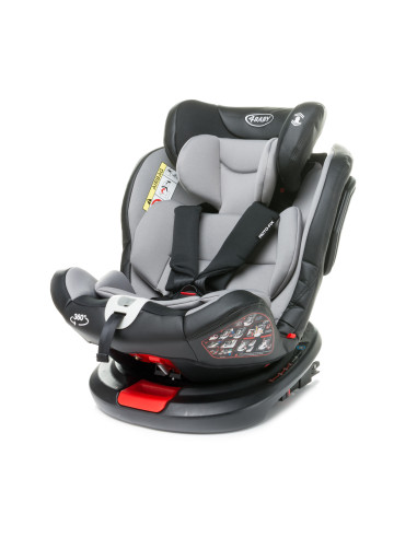 4BABY-956735,Scaun auto rotativ 4Baby ROTO-FIX 0-36 Kg Gri Deschis