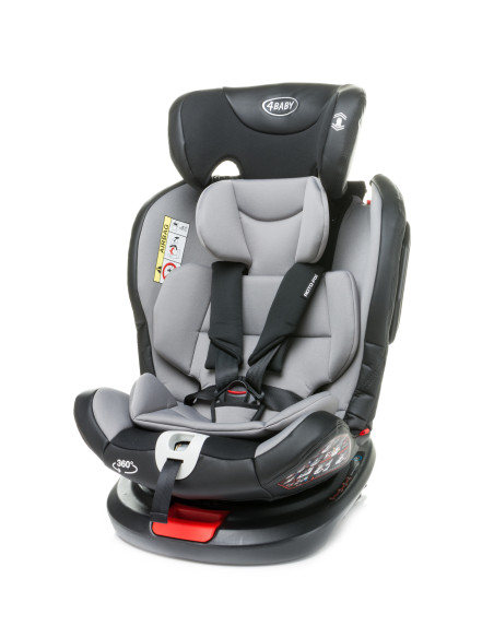 4BABY-956735,Scaun auto rotativ 4Baby ROTO-FIX 0-36 Kg Gri Deschis