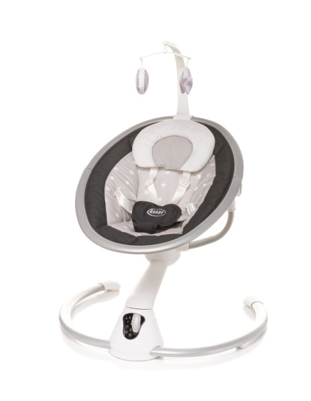 4BABY-957367,Leagan electric cu melodii si telecomanda 4Baby GRACE Grafit